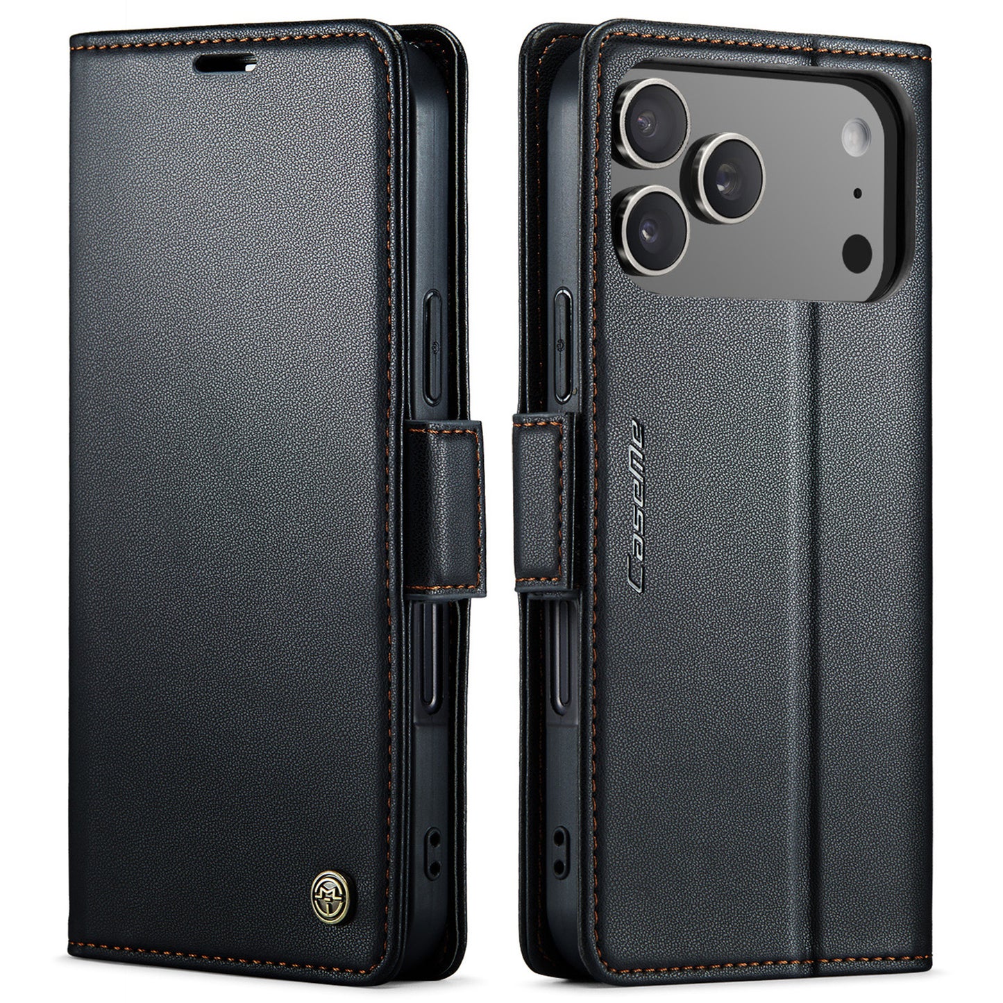 iPhone 17 Pro Max Glänzende Wallet-Hülle – RFID-Schutz & Ständer