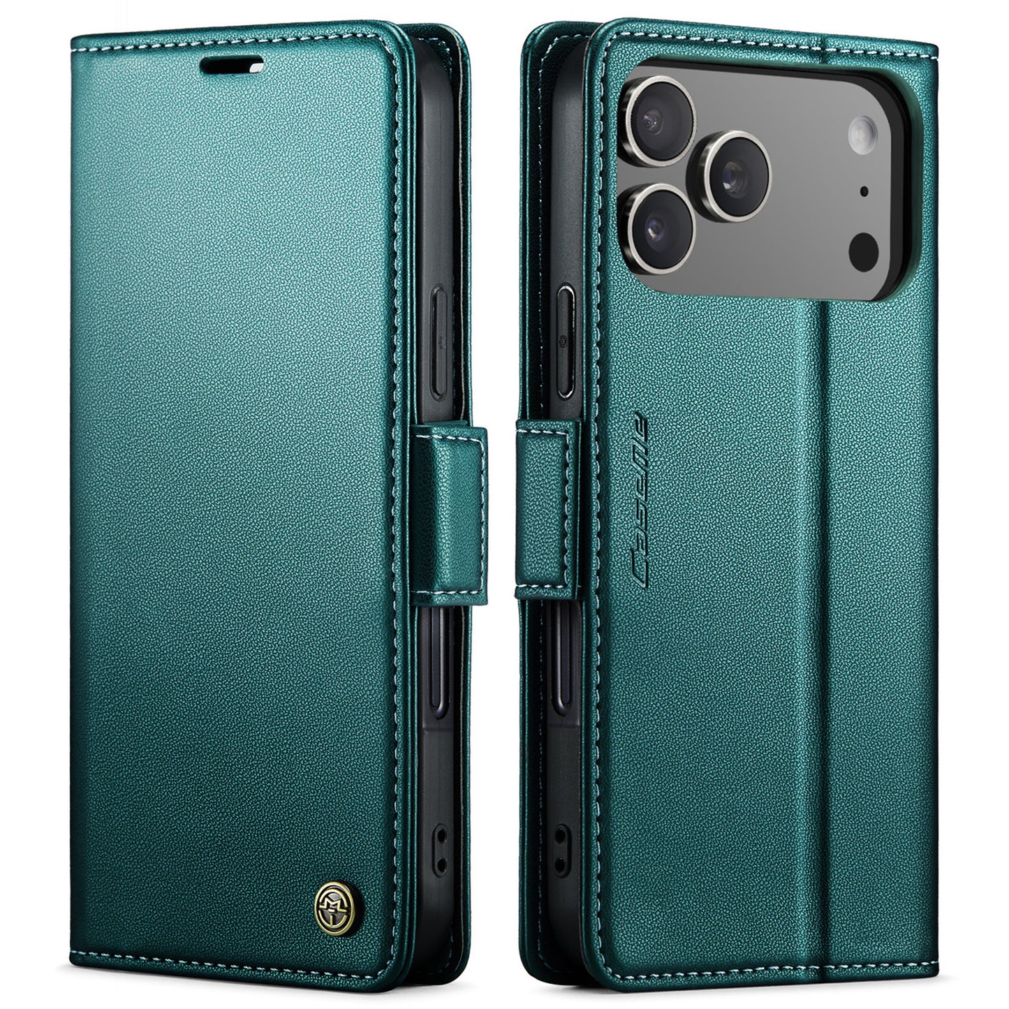 iPhone 17 Pro Max Glänzende Wallet-Hülle – RFID-Schutz & Ständer