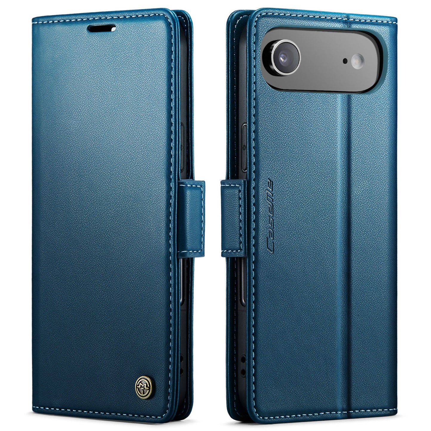 iPhone Air Glänzende Wallet-Hülle – RFID-Schutz & Ständer