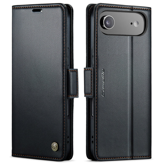 iPhone Air Glänzende Wallet-Hülle – RFID-Schutz & Ständer
