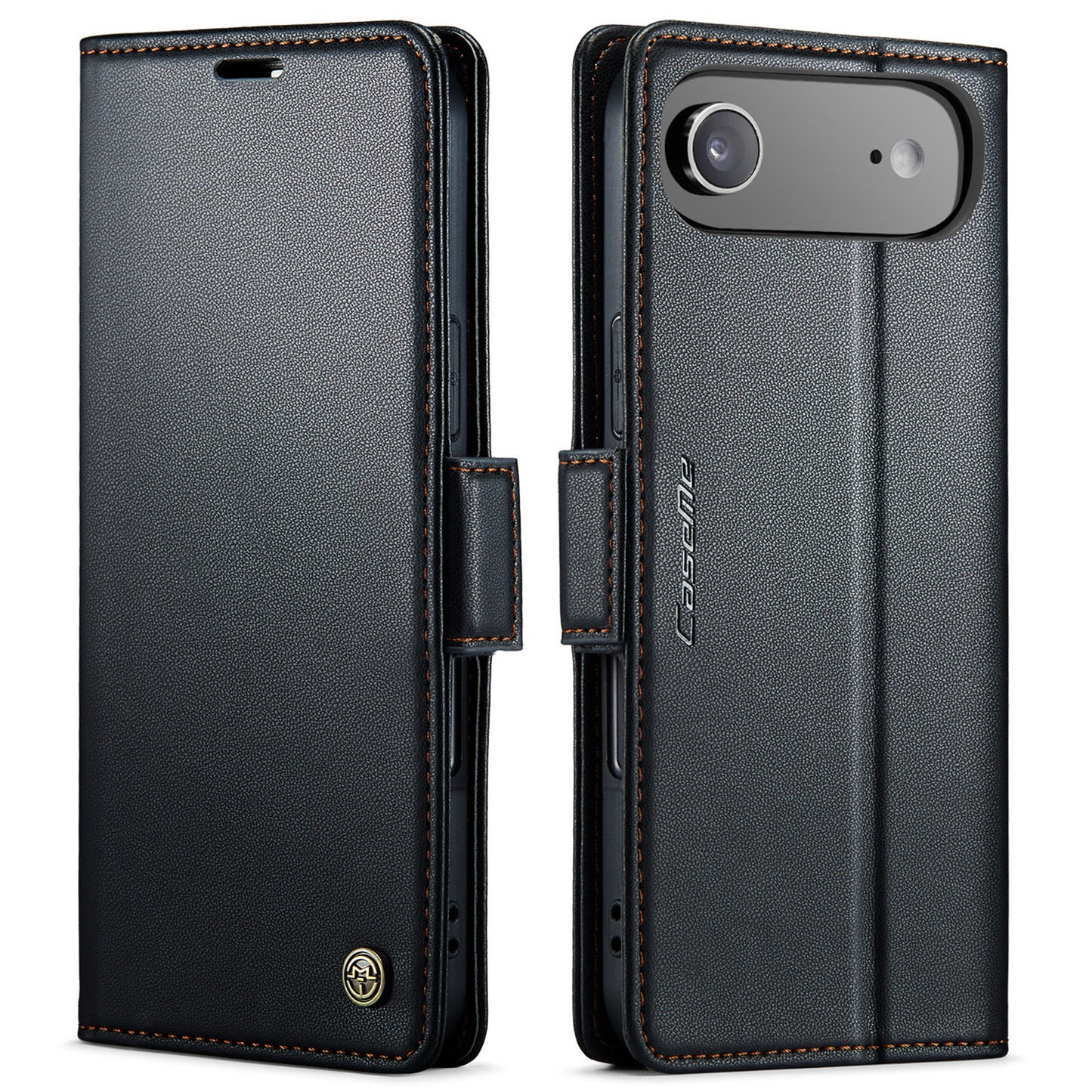 iPhone Air Glänzende Wallet-Hülle – RFID-Schutz & Ständer