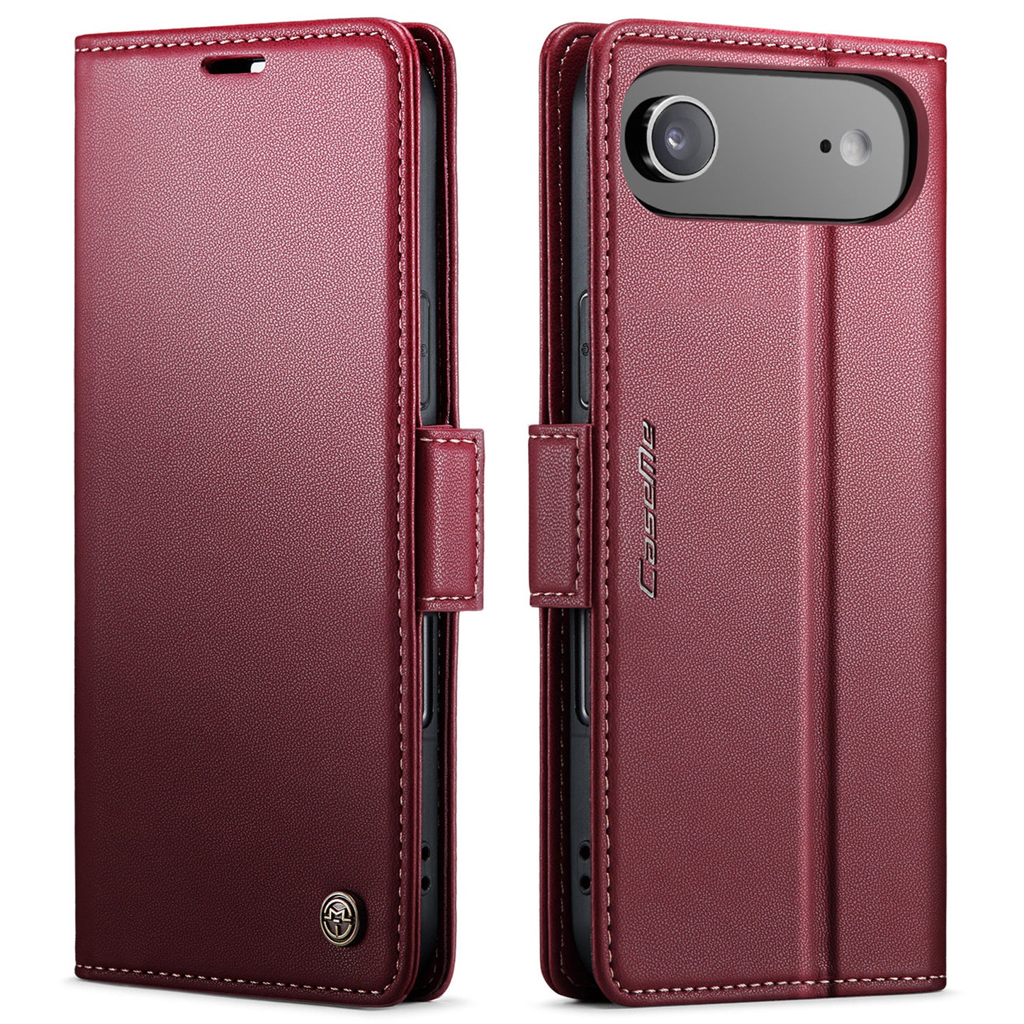 iPhone Air Glänzende Wallet-Hülle – RFID-Schutz & Ständer