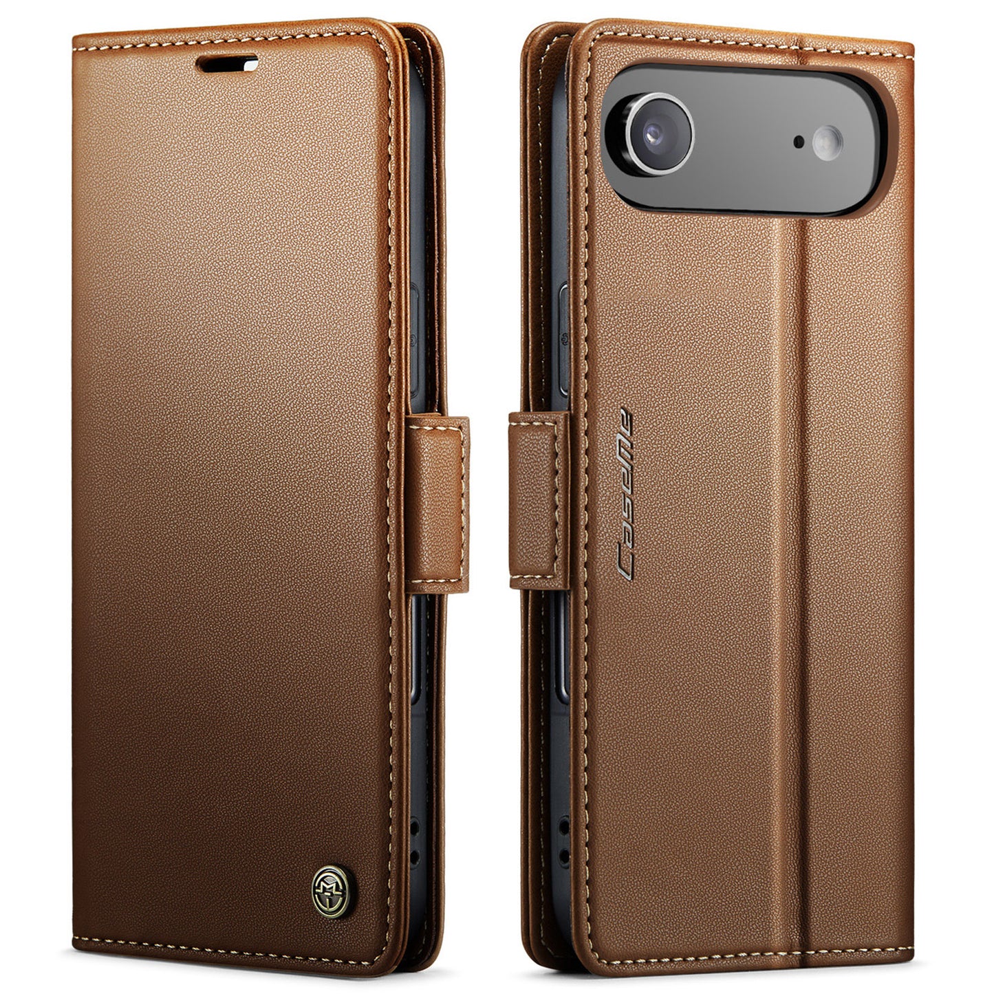 iPhone Air Glänzende Wallet-Hülle – RFID-Schutz & Ständer