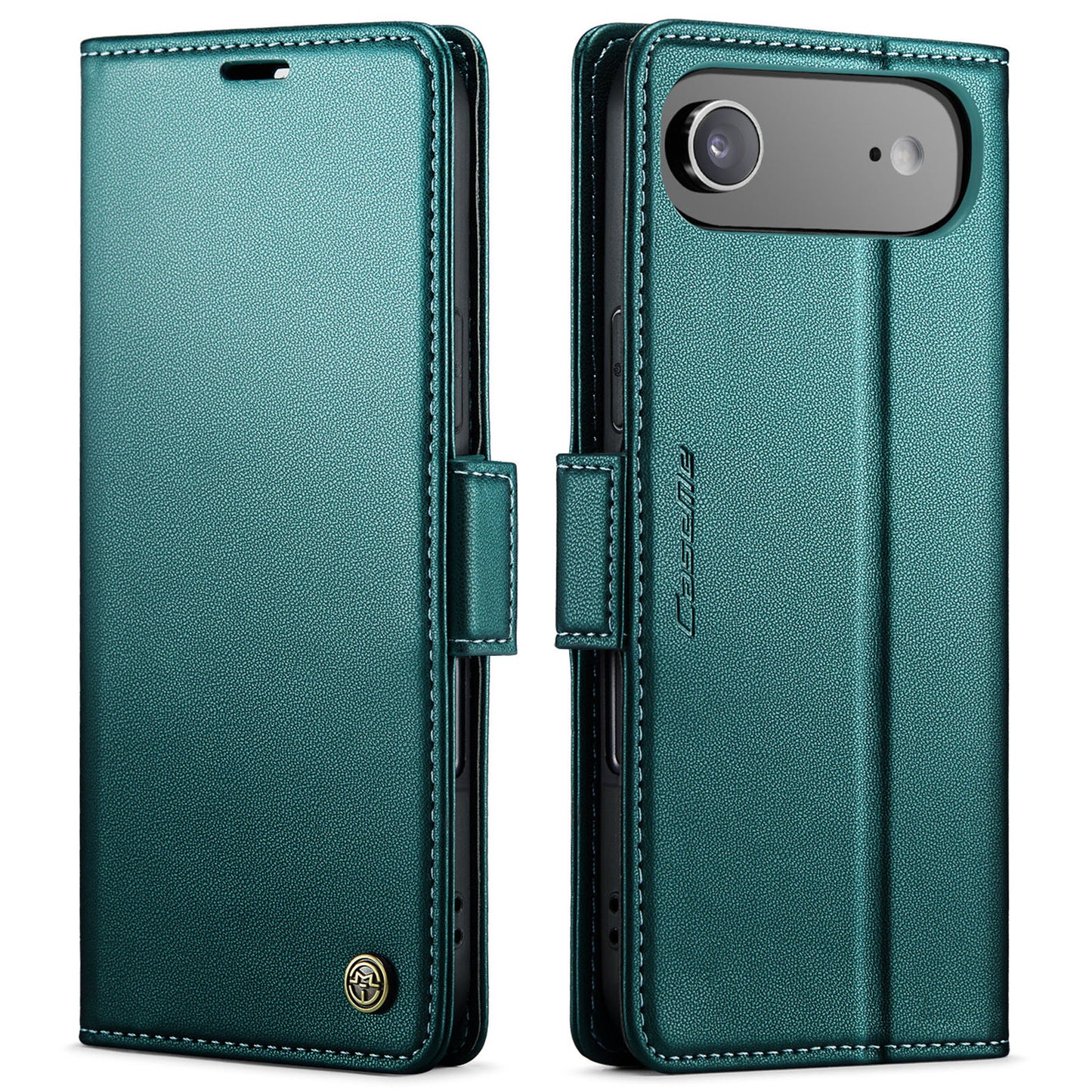 iPhone Air Glänzende Wallet-Hülle – RFID-Schutz & Ständer