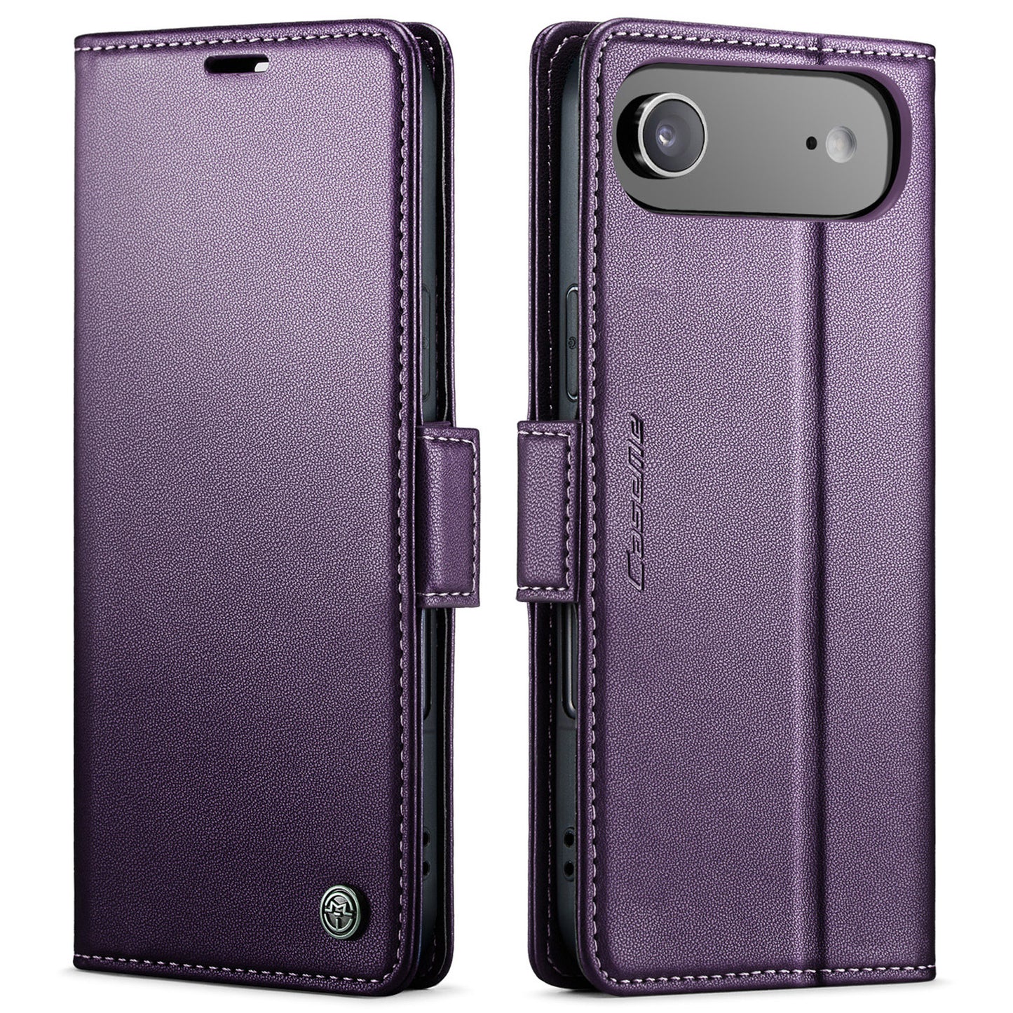iPhone Air Glänzende Wallet-Hülle – RFID-Schutz & Ständer