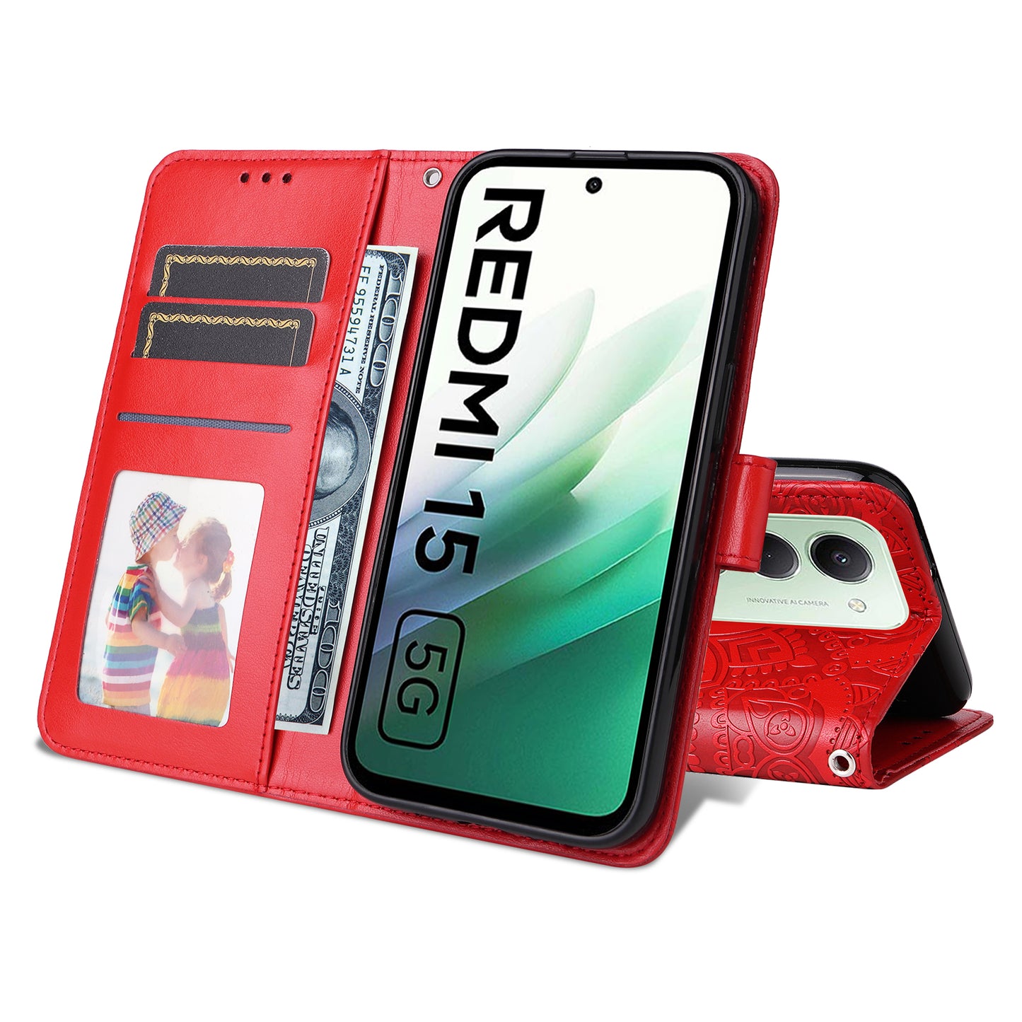For Xiaomi Redmi 15 4G (EU) (171mm) Case Sunflower Imprint Leather Wallet Phone Cover