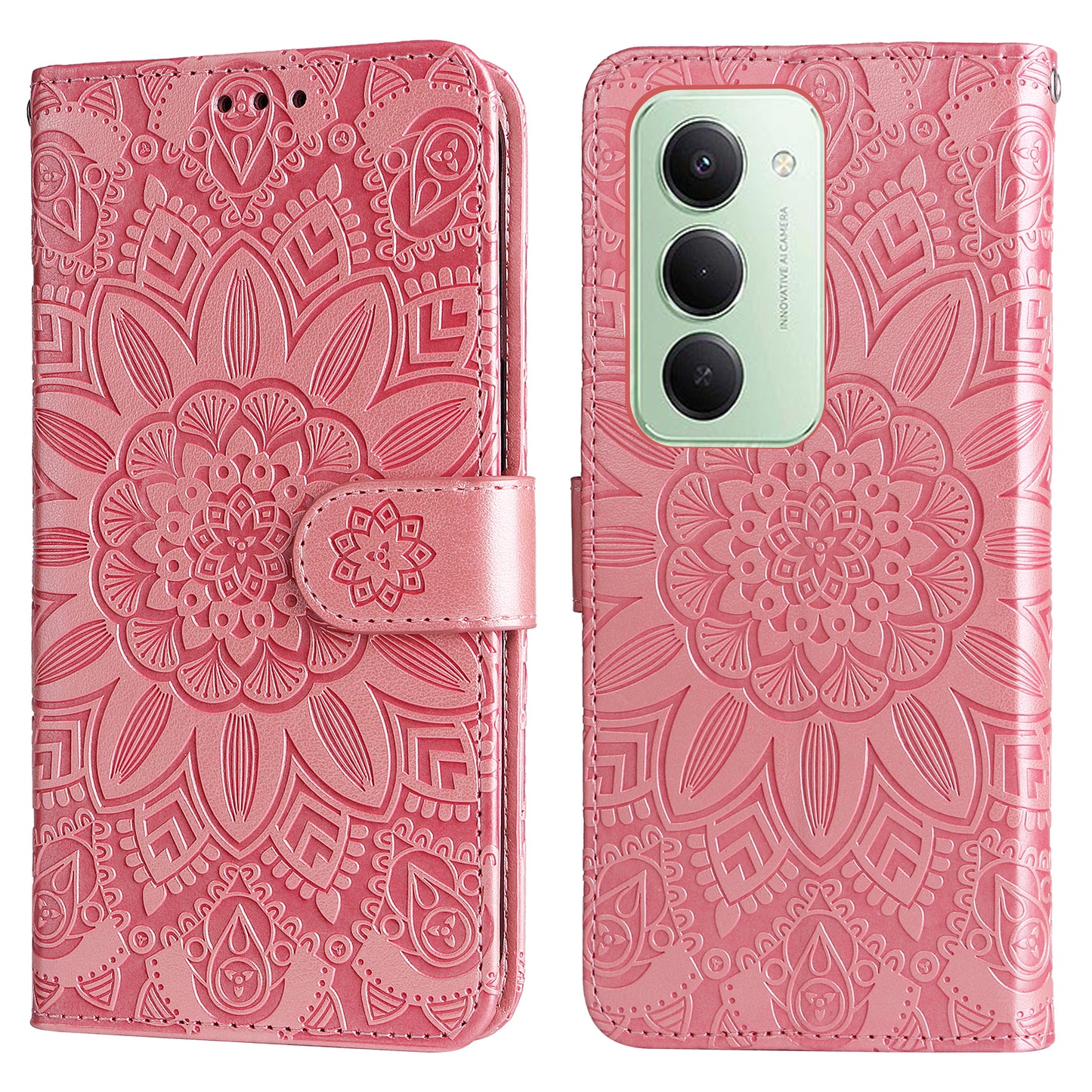 For Xiaomi Redmi 15 5G (Global) (169mm) Case Sunflower Imprint Leather Wallet Phone Cover