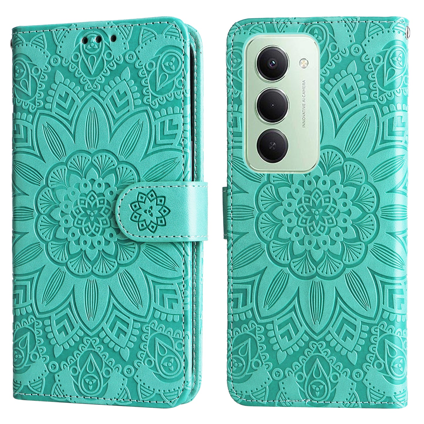 For Xiaomi Redmi 15 5G (Global) (169mm) Case Sunflower Imprint Leather Wallet Phone Cover