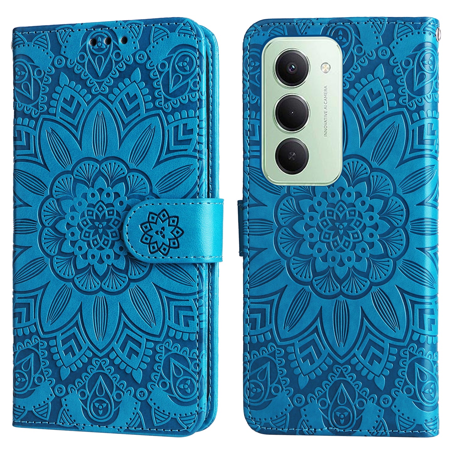 For Xiaomi Redmi 15 5G (Global) (169mm) Case Sunflower Imprint Leather Wallet Phone Cover