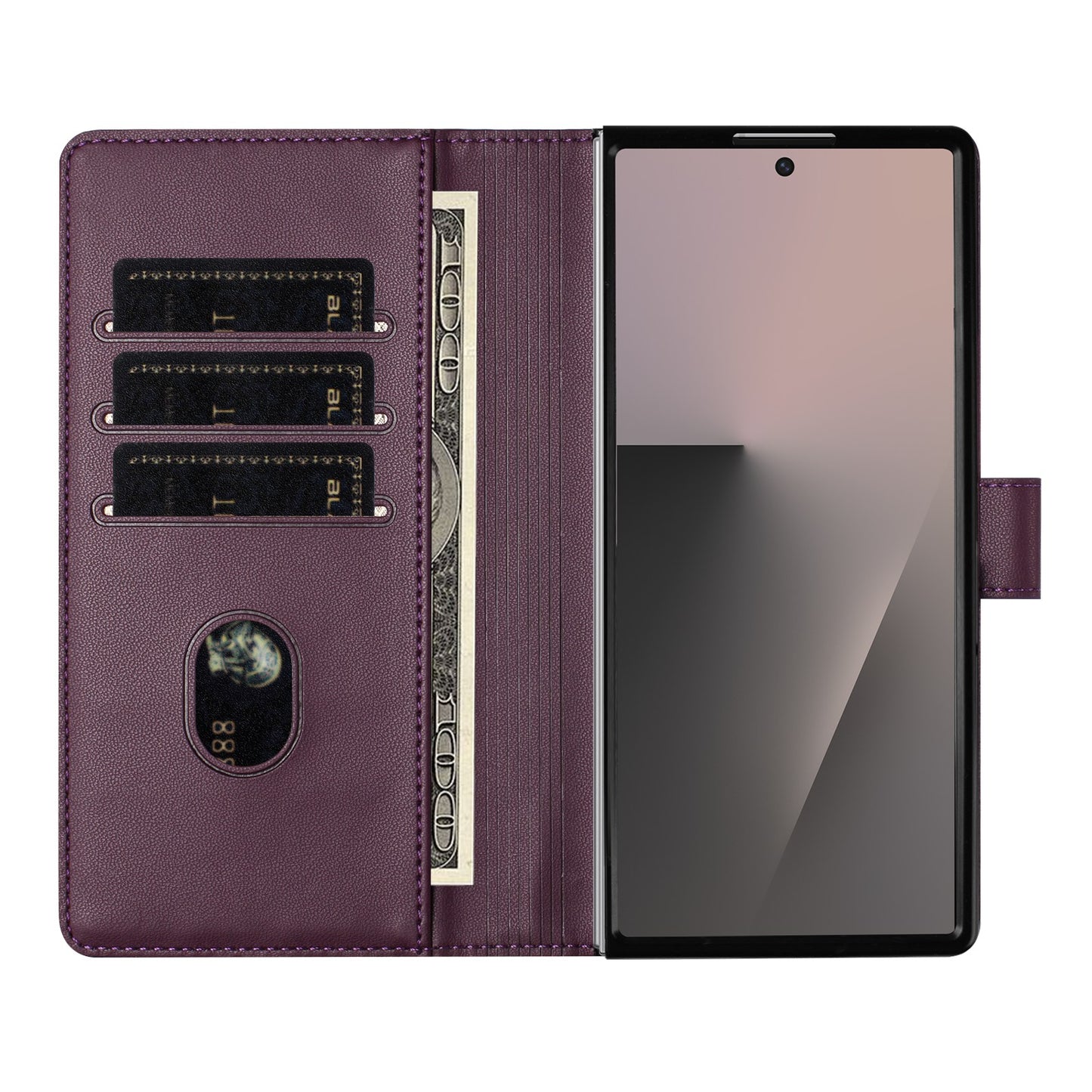 Galaxy Z Fold7 5G Lederhülle mit Riemen & RFID-Schutz