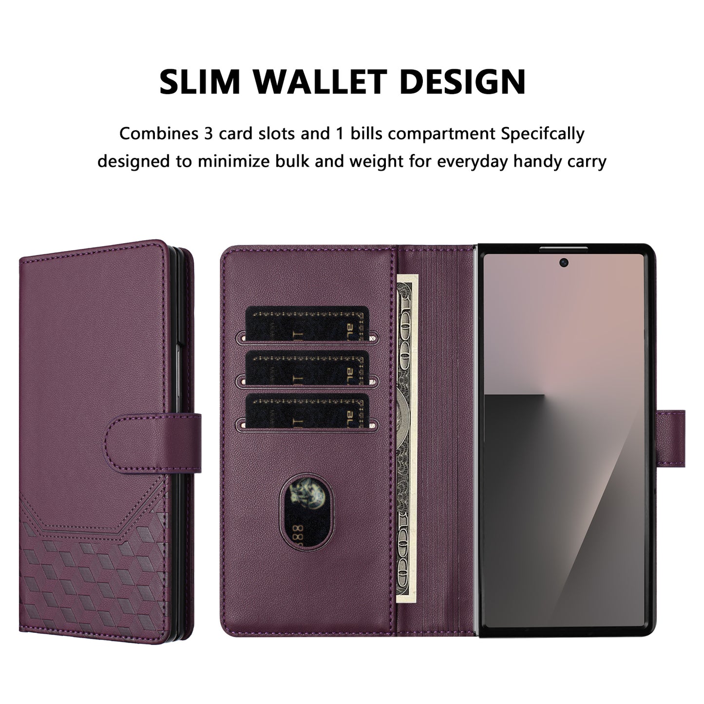 Galaxy Z Fold7 5G Lederhülle mit Riemen & RFID-Schutz
