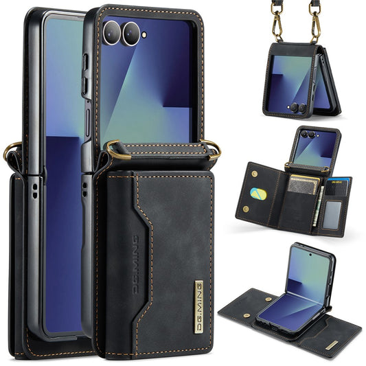 Galaxy Z Flip7 5G – Handyhülle aus Kunststoff und PU-Leder, mit Ständer, mit Kartenfach