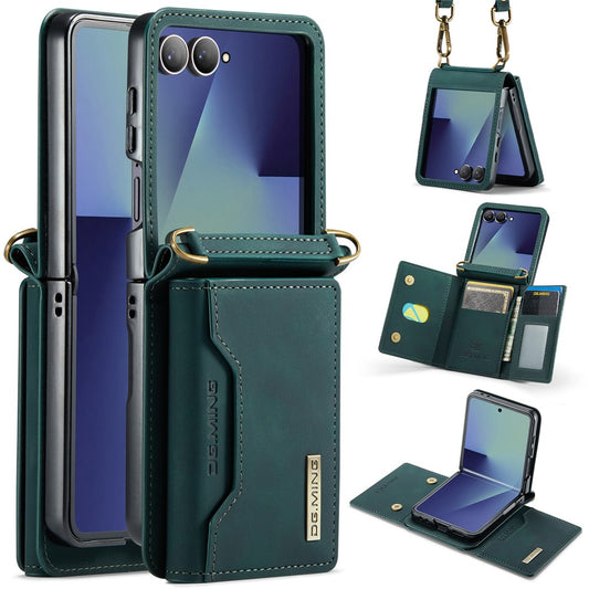 Galaxy Z Flip7 5G – Handyhülle aus Kunststoff und PU-Leder, mit Ständer, mit Kartenfach