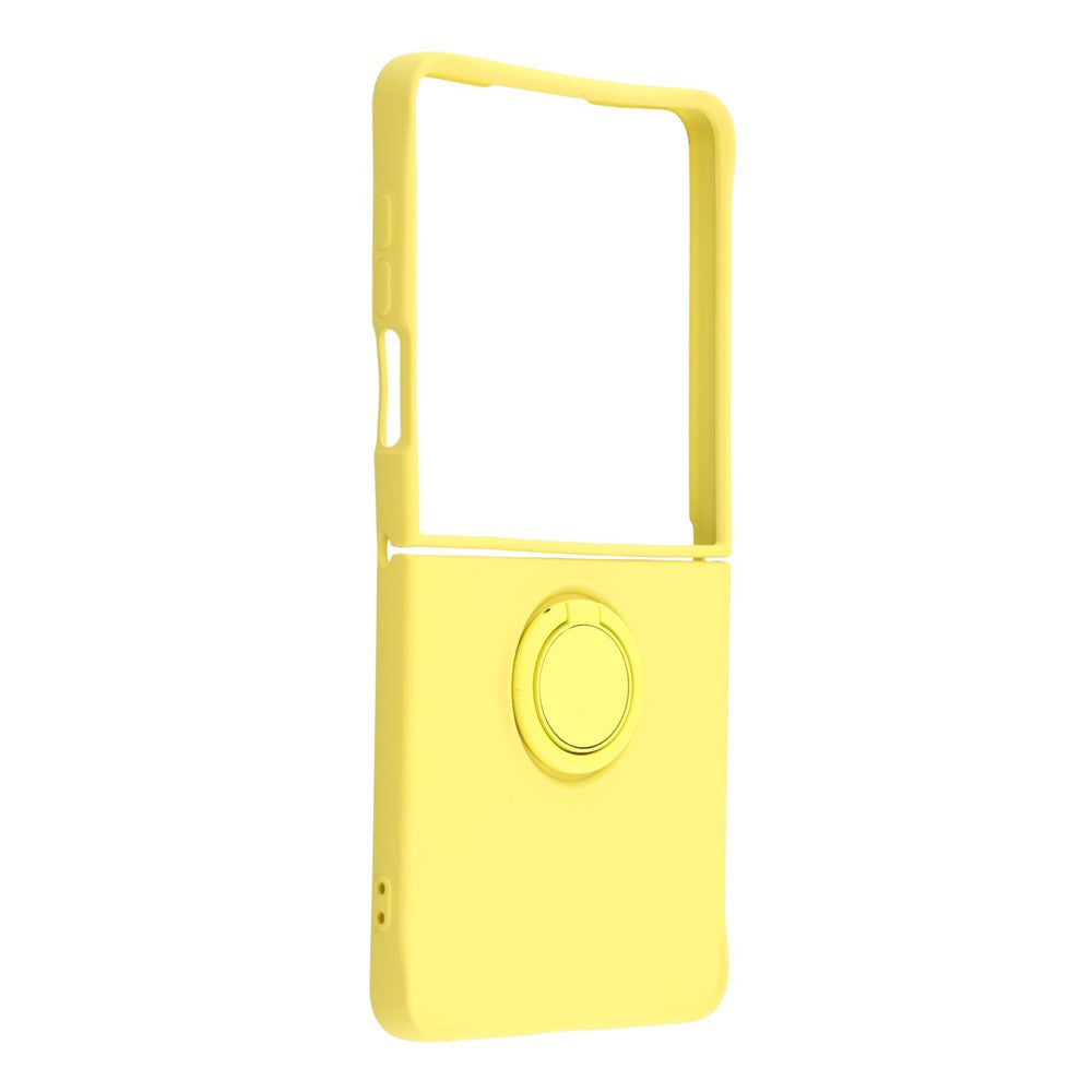 Galaxy Z Flip7 5G Silikonhülle – Leicht & Mit Schwenkring-Ständer