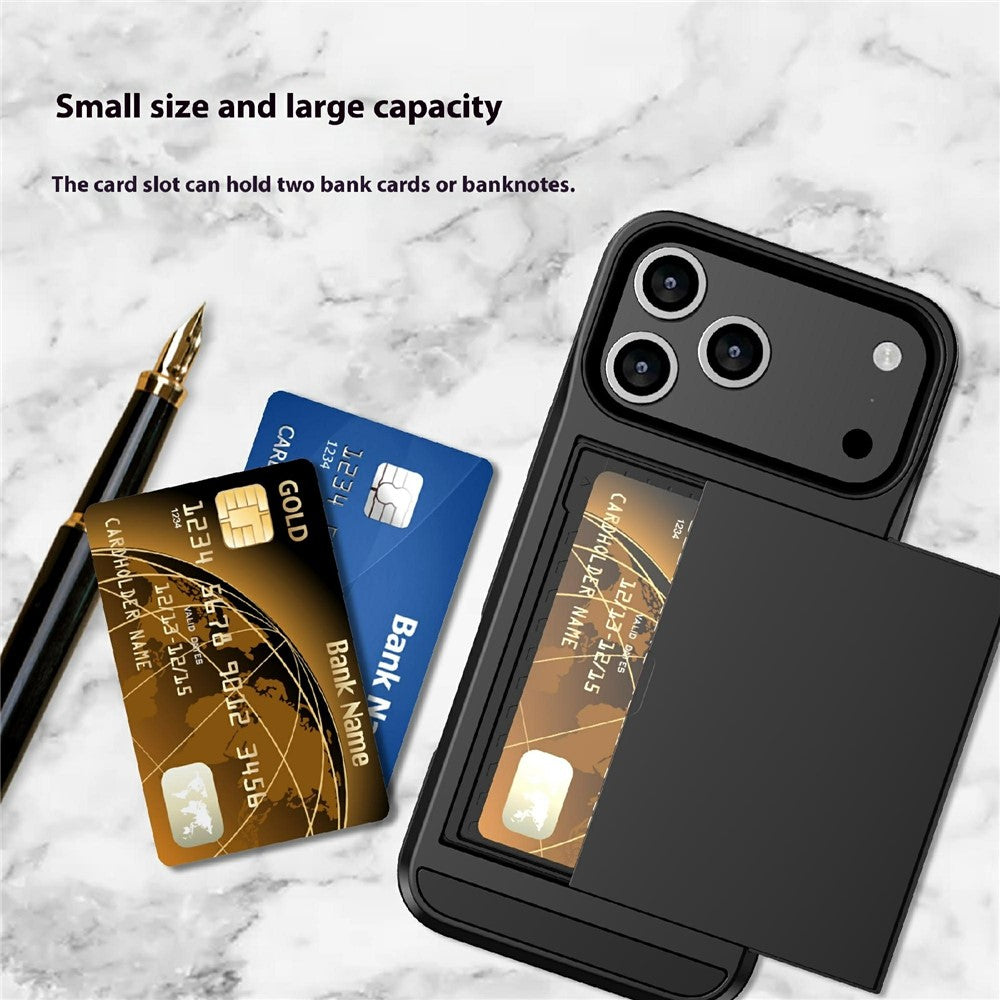 iPhone 17 Pro Max Schiebekartensteckplatz-Hülle – Mit Kratzfestem Design