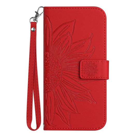 Galaxy A13 5G / A04s 4G Wallet-Hülle – Sonnenblume aufgedruckt, mit Ständer & Riemen