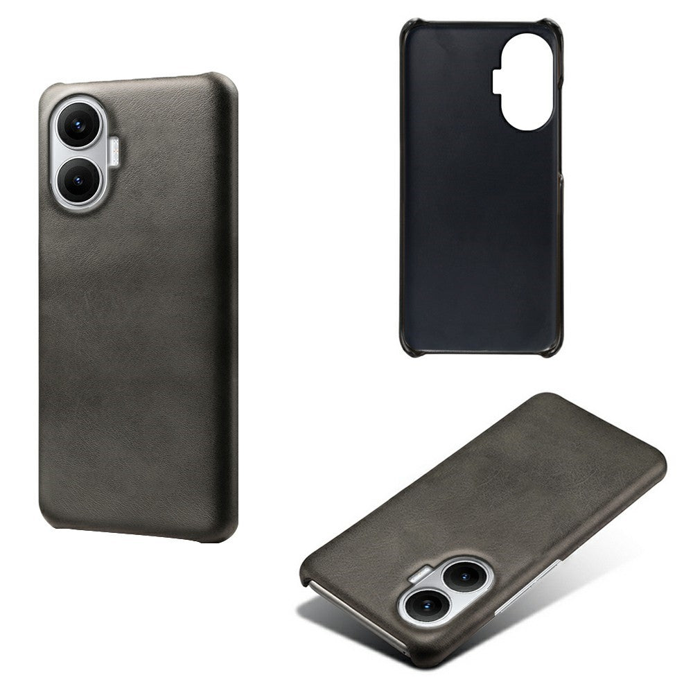 For Xiaomi Poco F7 5G / Redmi Turbo 4 Pro 5G Case Calf Texture PU Leather Hard PC Protective Phone Cover
