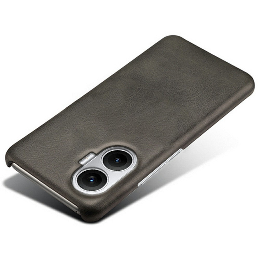 For Xiaomi Poco F7 5G / Redmi Turbo 4 Pro 5G Case Calf Texture PU Leather Hard PC Protective Phone Cover