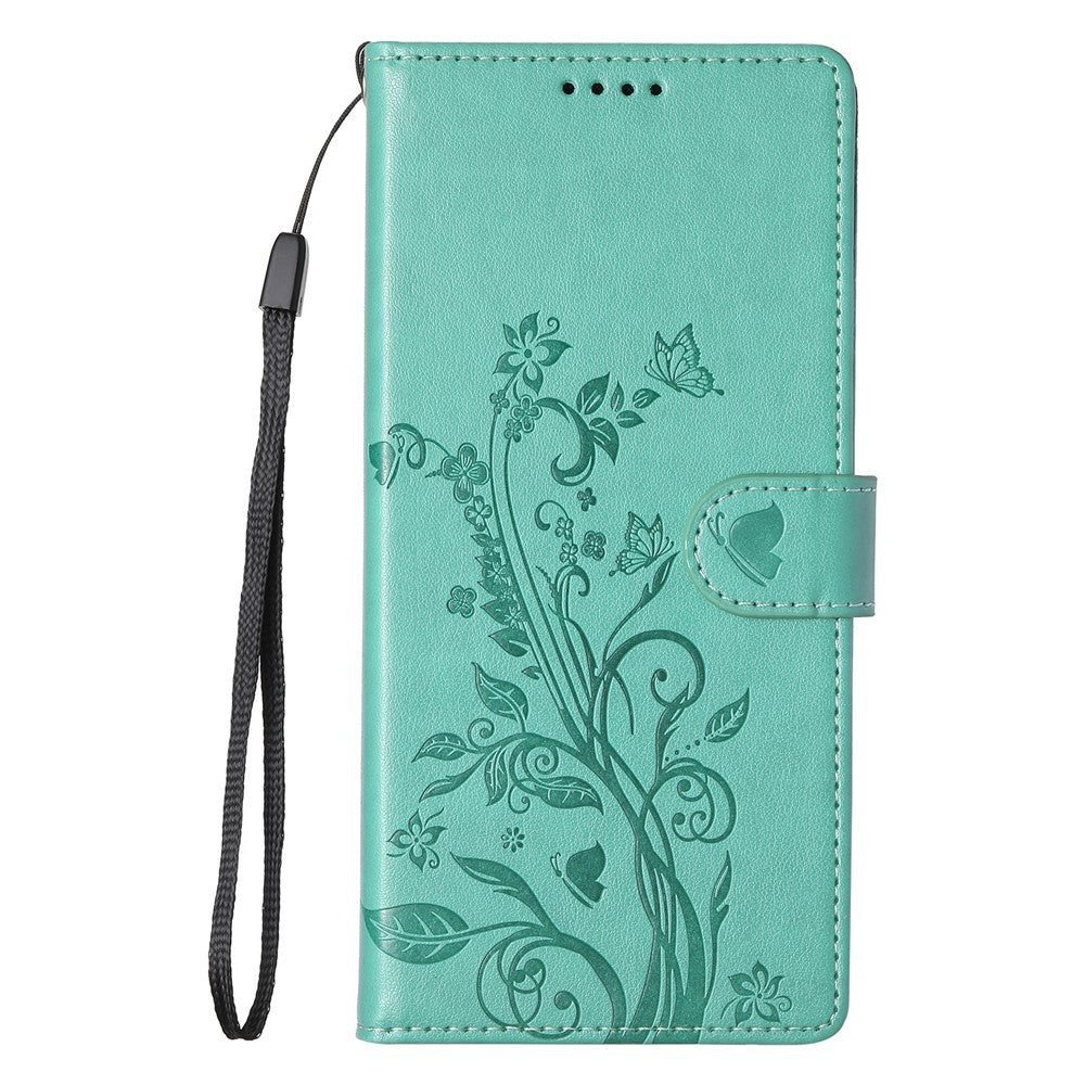 Galaxy A17 5G/4G Wallet-Hülle – Schmetterling & Blumen Design