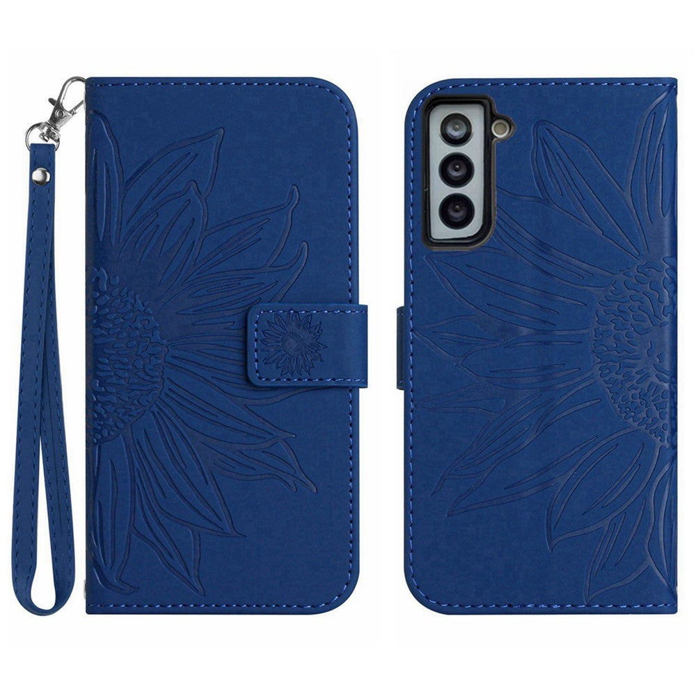 Galaxy S22 Plus 5G Wallet-Hülle – Sonnenblume aufgedruckt, mit Ständer & Riemen
