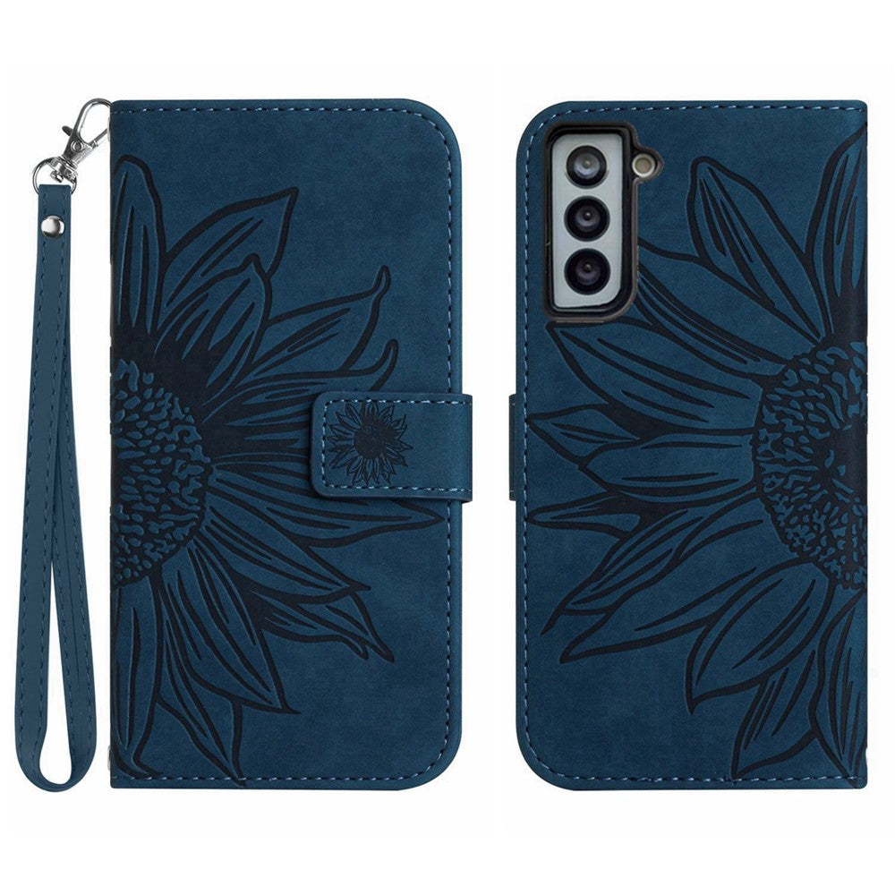 Galaxy S22 Plus 5G Wallet-Hülle – Sonnenblume aufgedruckt, mit Ständer & Riemen