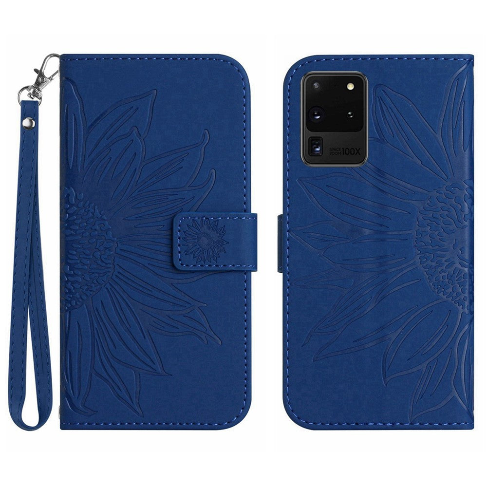 Galaxy S20 Ultra Wallet-Hülle – Sonnenblume aufgedruckt, mit Ständer & Riemen