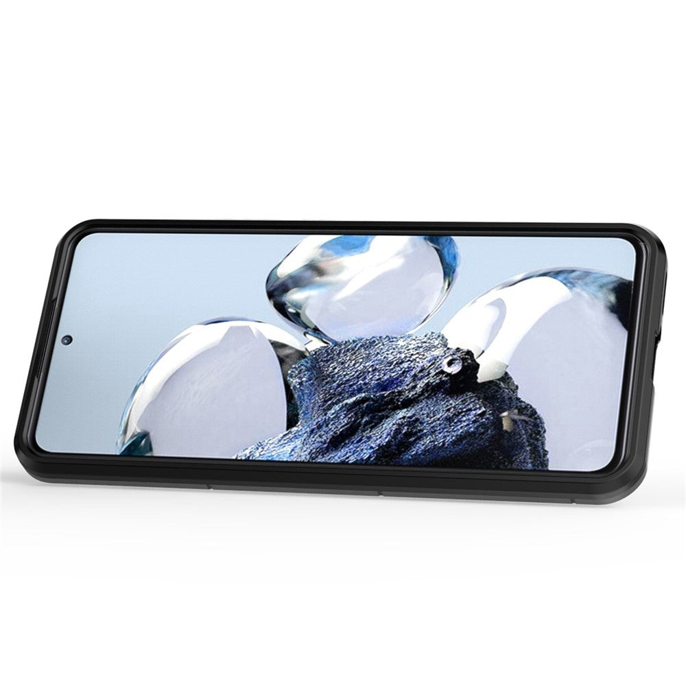 For Xiaomi 12T Pro 5G Ring Holder Kickstand Protective Phone Cover Hard PC Soft TPU Drop-proof Case