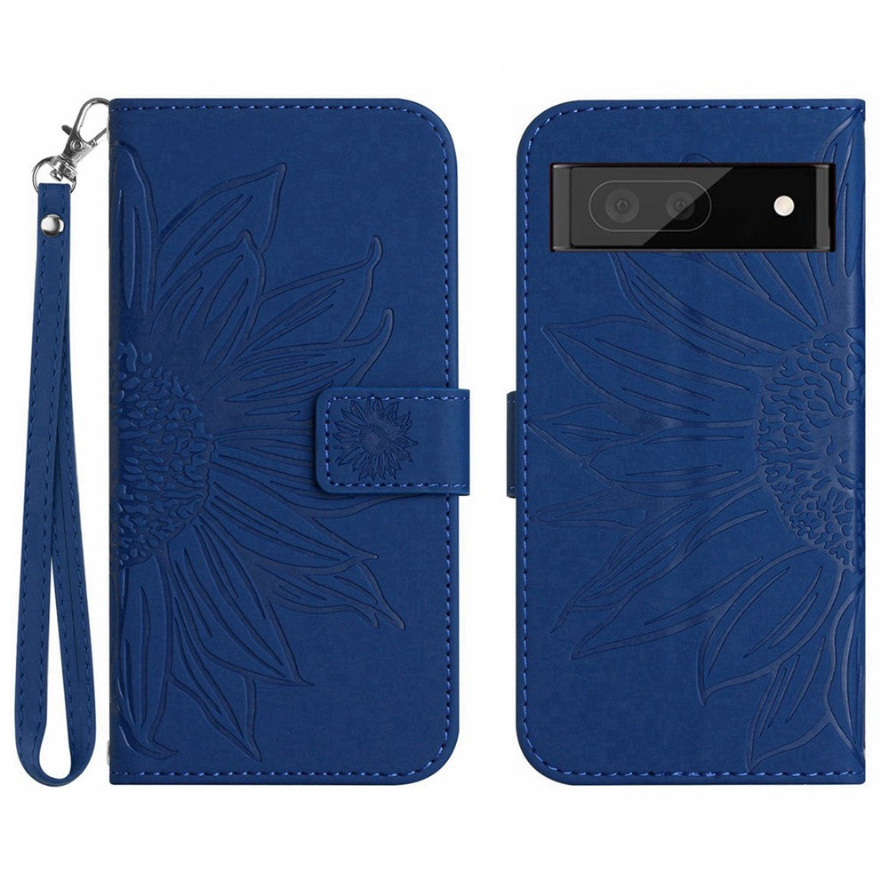 Pixel 7 Pro 5G Wallet-Hülle – Sonnenblume aufgedruckt, mit Ständer & Riemen