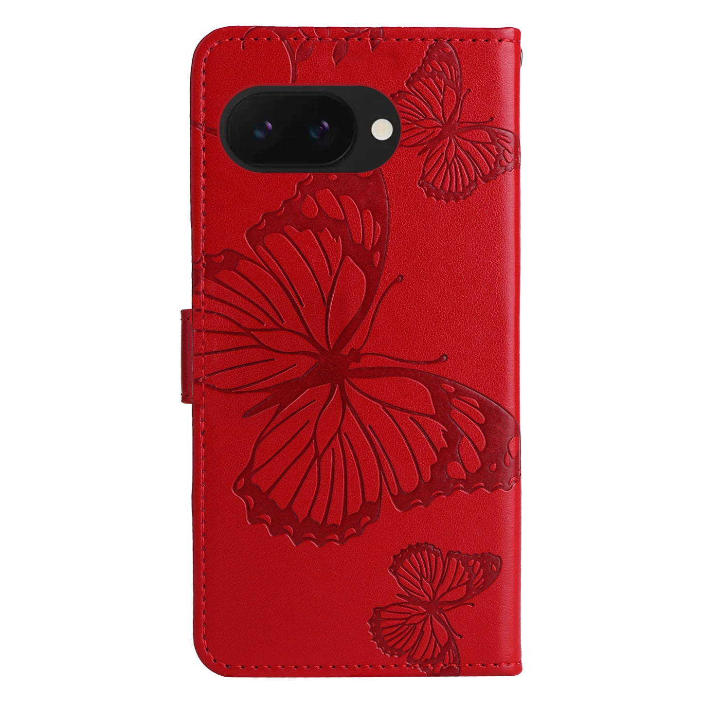 Pixel 9a Wallet-Hülle – Schmetterling Aufgedruckt & Mit Ständer und Riemen