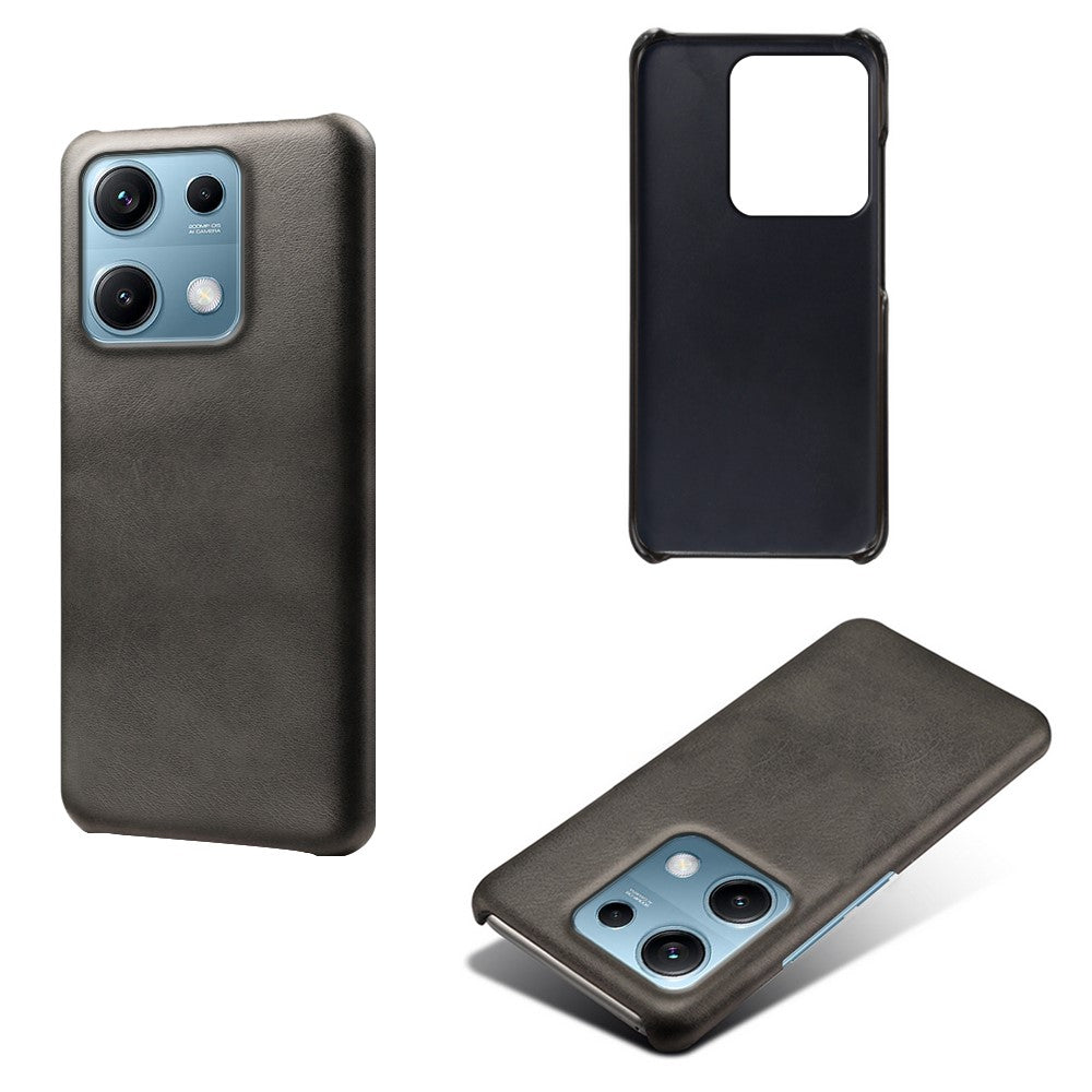 For Xiaomi Redmi Note 14S 4G Case Calf Texture PU Leather Hard PC Protective Phone Cover