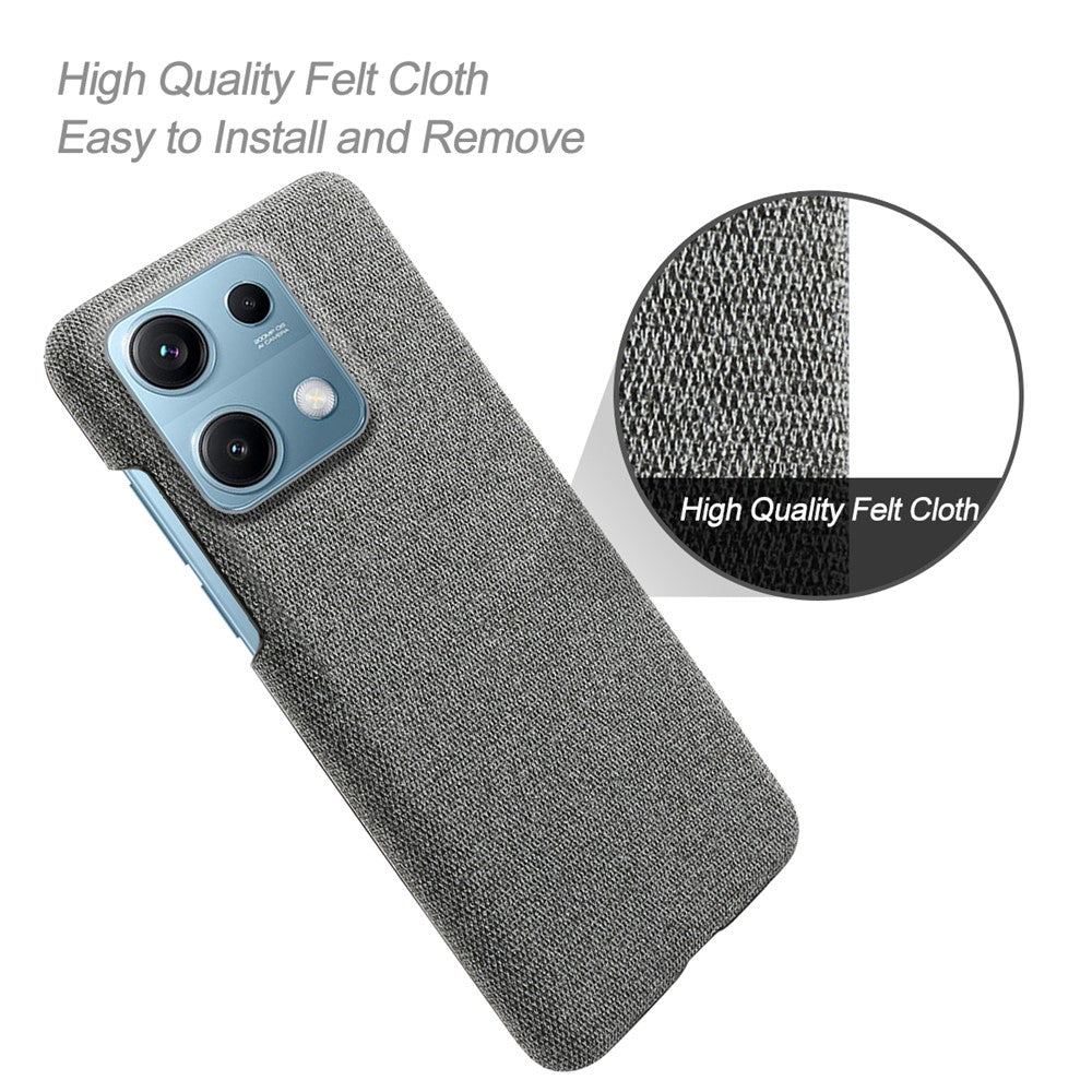 For Xiaomi Redmi Note 14S 4G Phone Case Cloth Texture Anti-Scratch Protective PC Back Cover