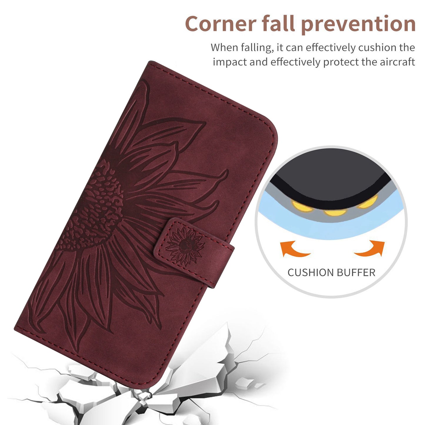 For Honor 400 Smart 5G / 4G / X7d 4G Case Sunflower Imprint Leather Wallet Phone Cover with Wrist Strap