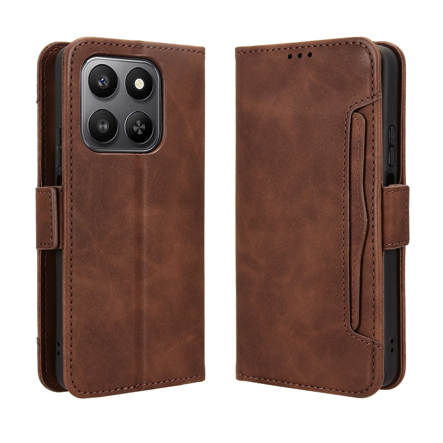 For Honor 400 Smart 5G / 4G / X7d 4G Leather Case Phone Wallet Cover with Multiple Card Slots