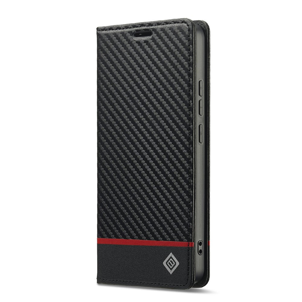 LC.IMEEKE For Xiaomi Poco X7 Pro 5G Wallet Case Carbon Fiber Texture Leather Phone Cover