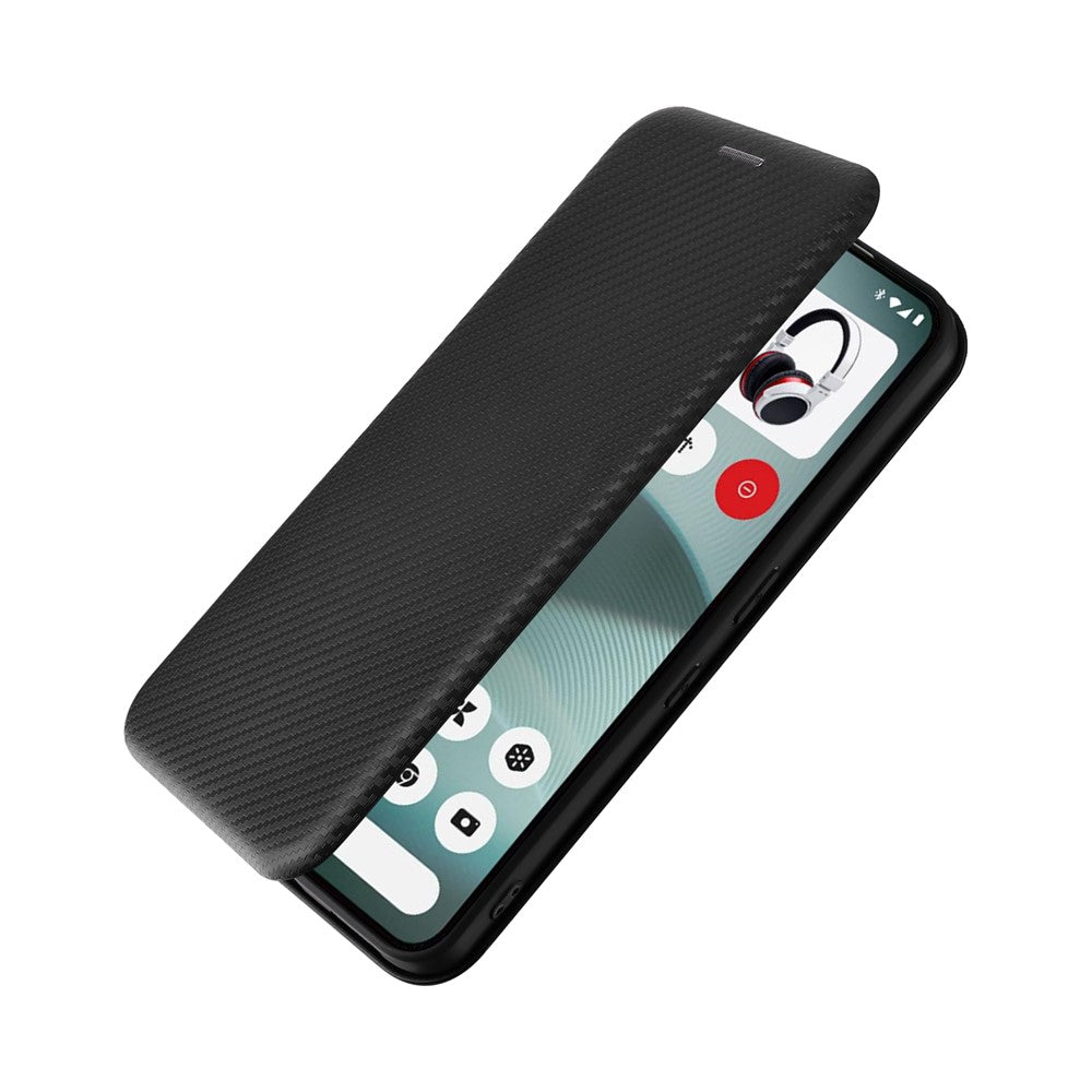 Nothing Phone (3) 5G Wallet-Handyhülle – Mit Carbonfaser-Textur, Kartenhalter, Lederständer
