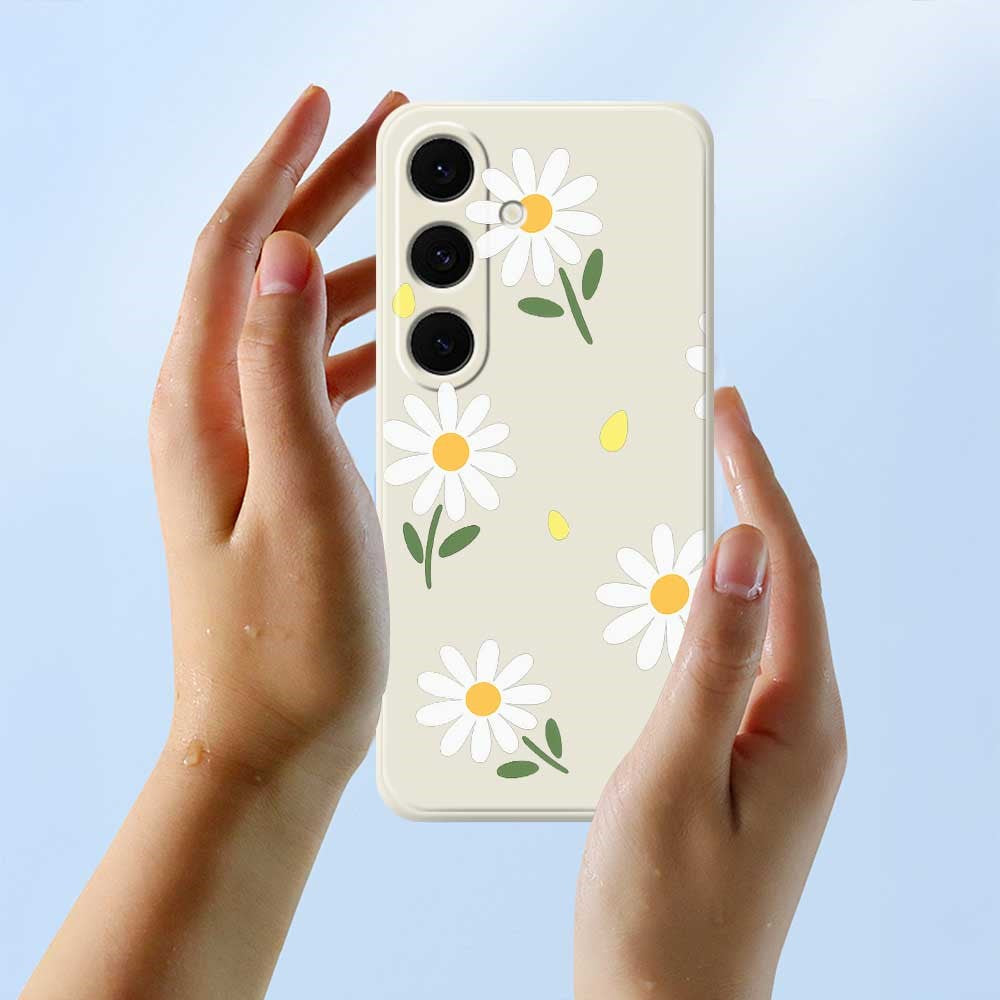 Galaxy S25 FE Schutzhülle – mit Gänseblümchenmuster