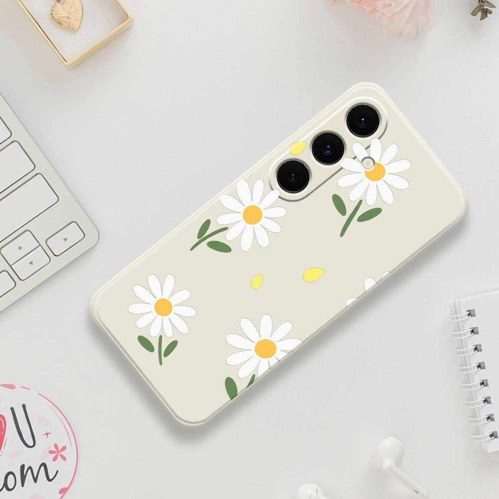 Galaxy S25 FE Schutzhülle – mit Gänseblümchenmuster