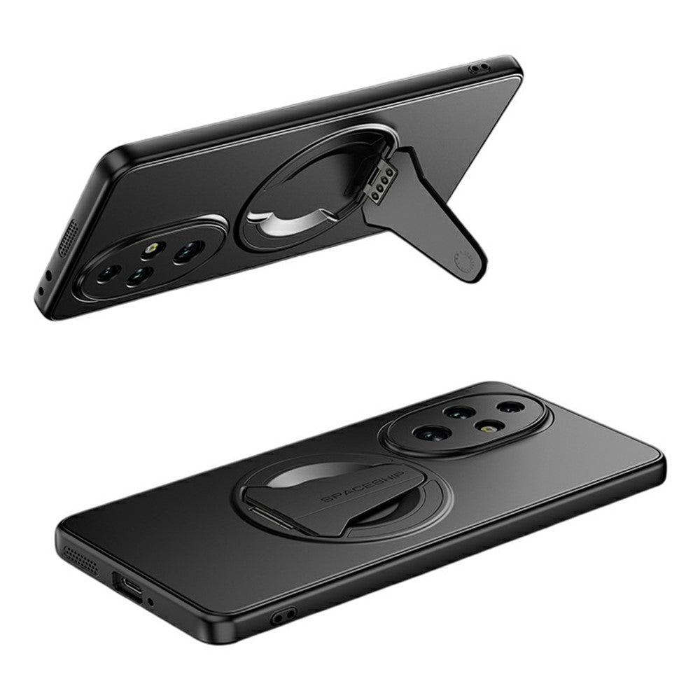 For Honor 200 5G Magnetic Case Hidden Kickstand Skin-Feel Matte PC TPU Phone Back Cover