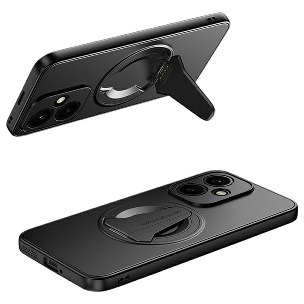 For Honor 400 5G (Global) Magnetic Case Hidden Kickstand Skin-Feel Matte PC TPU Phone Back Cover