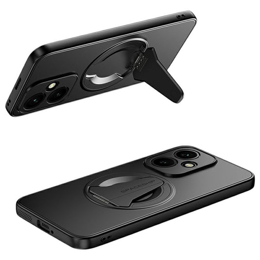 Honor 400 5G (Global) Handyhülle – Magnetische , versteckter Ständer, hautähnliches, mattes PC-TPU-Telefon-Rückcover