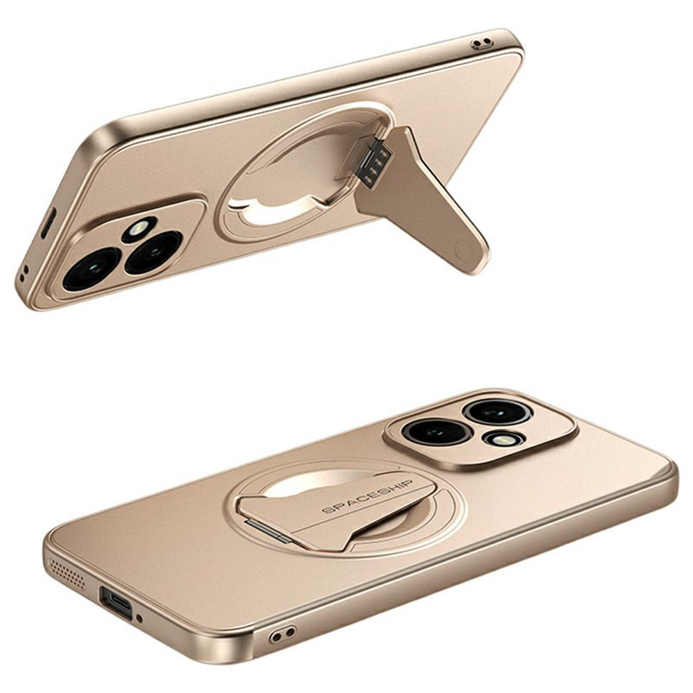 For Honor 400 5G (Global) Magnetic Case Hidden Kickstand Skin-Feel Matte PC TPU Phone Back Cover