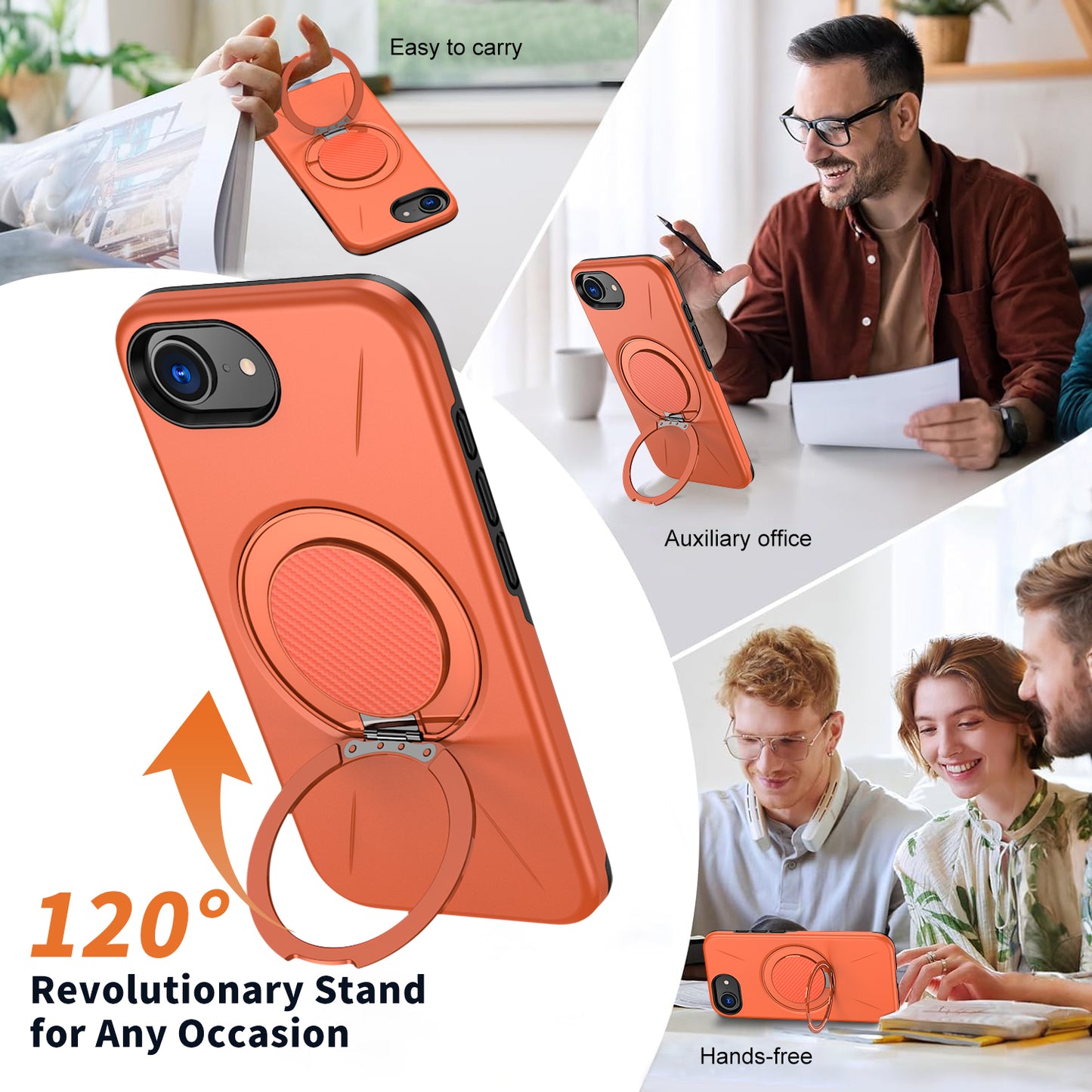 iPhone 16e Magnetische Hülle – mit drehbarem Ständer & elegantem Design