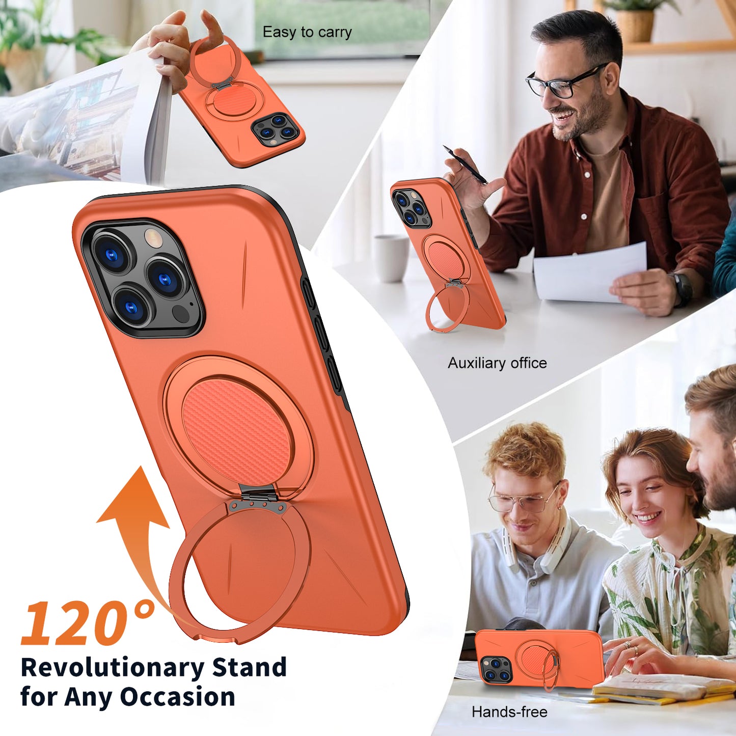 iPhone 16 Pro Max Magnetische Hülle – mit drehbarem Ständer & elegantem Design
