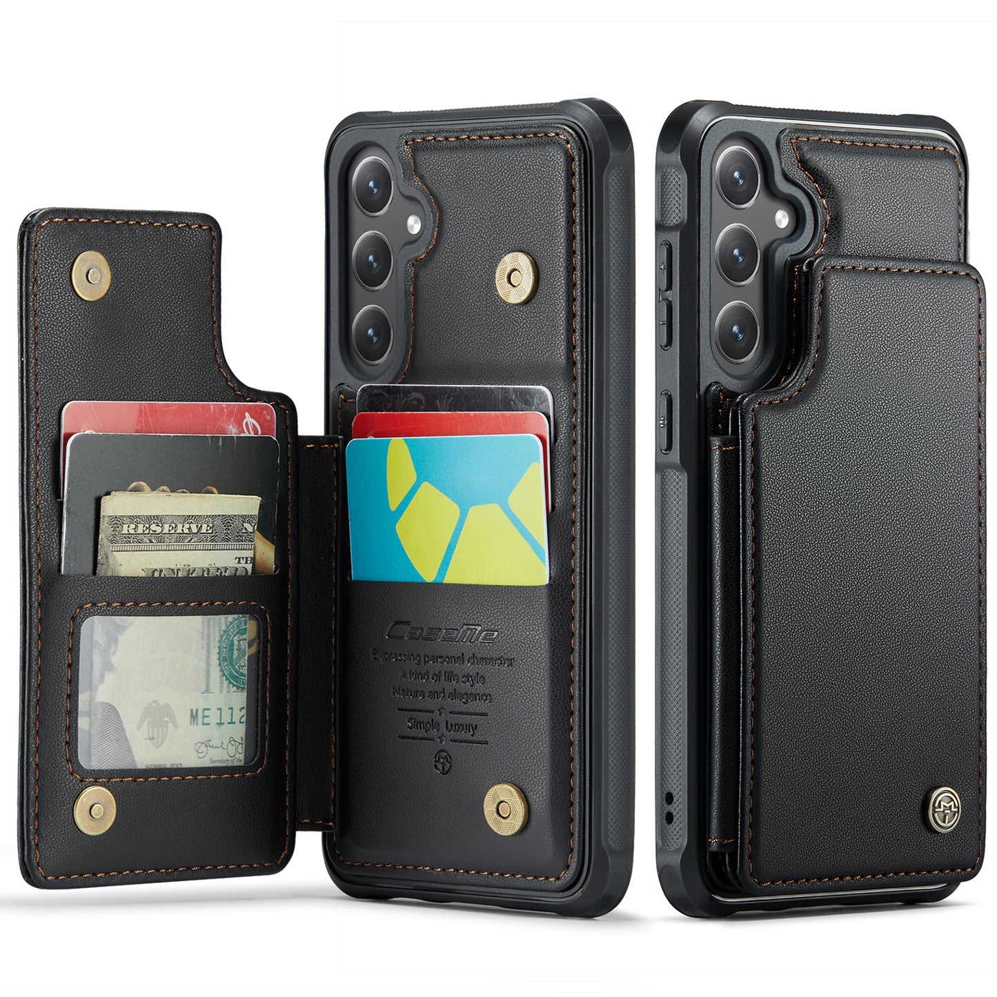 Galaxy S25 FE Faltbare Wallet-Hülle – RFID & 5 Kartenfächer