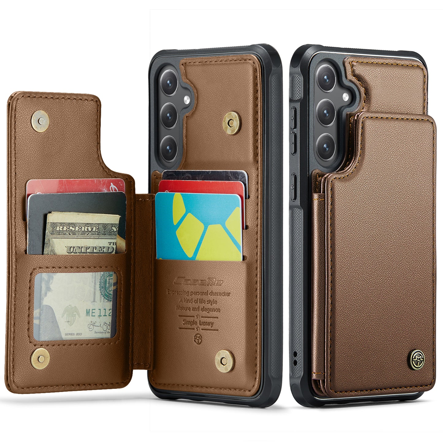 Galaxy S25 FE Faltbare Wallet-Hülle – RFID & 5 Kartenfächer