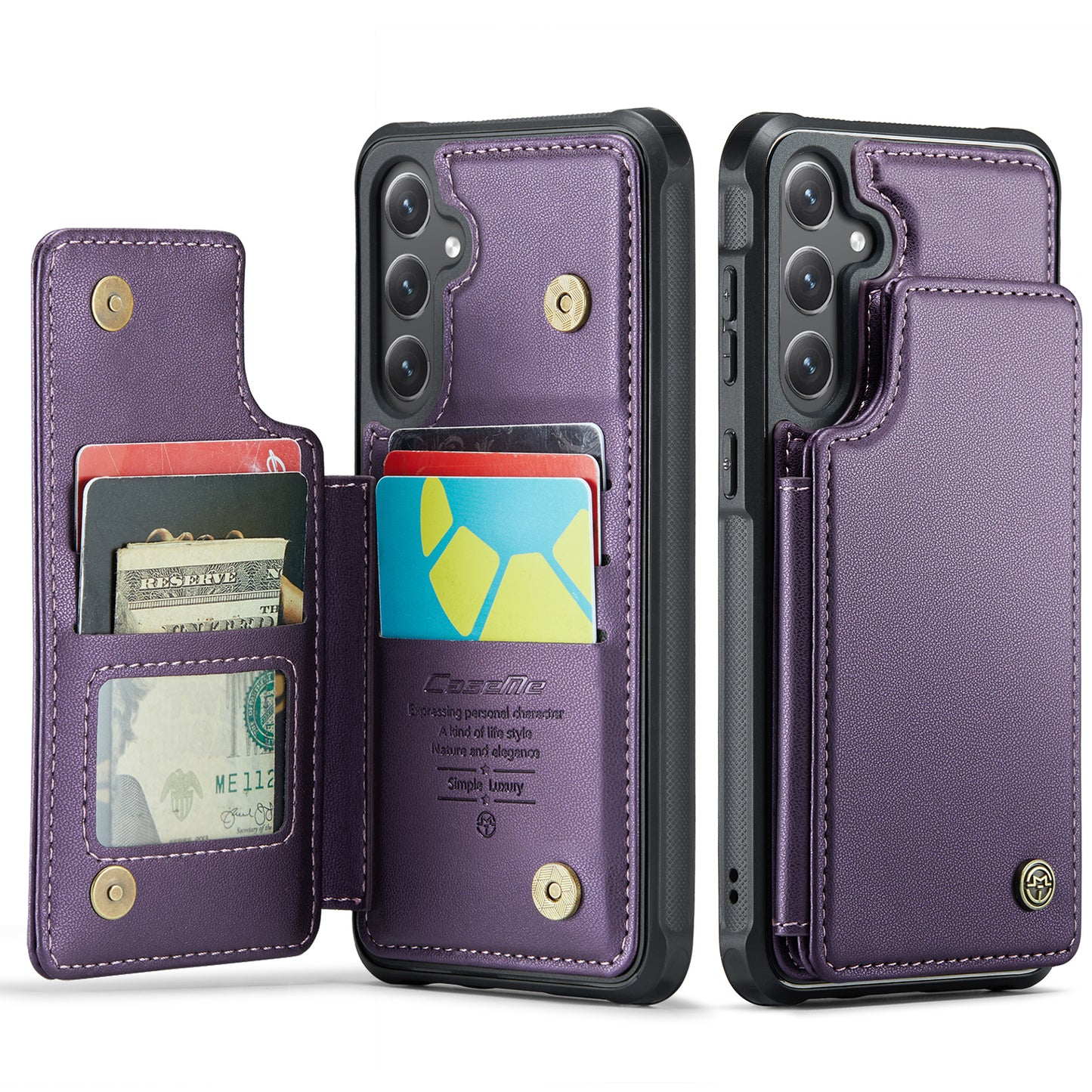 Galaxy S25 FE Faltbare Wallet-Hülle – RFID & 5 Kartenfächer