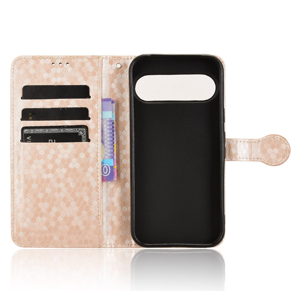 Pixel 10 Pro XL Wallet-Hülle – Gepunktetes Design mit Handschlaufe & Kartenfächern