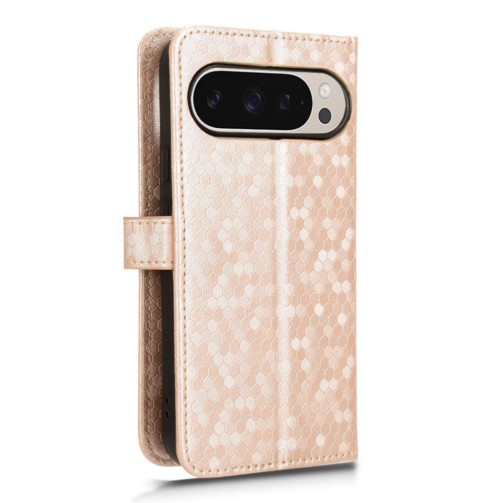 Pixel 10 Pro XL Wallet-Hülle – Gepunktetes Design mit Handschlaufe & Kartenfächern