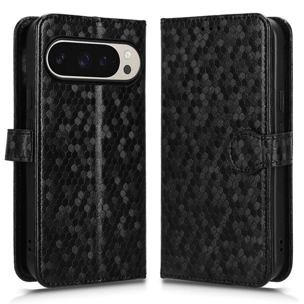 Pixel 10 Pro XL Wallet-Hülle – Gepunktetes Design mit Handschlaufe & Kartenfächern