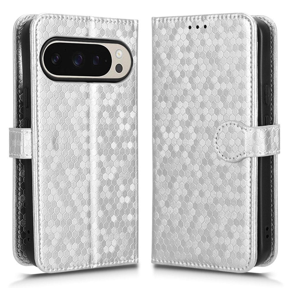 Pixel 10 Pro / 10 Wallet-Hülle – Gepunktetes Design mit Handschlaufe & Kartenfächern